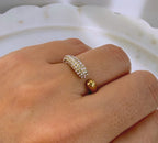 Avarose Sparkle Open Curve Ring