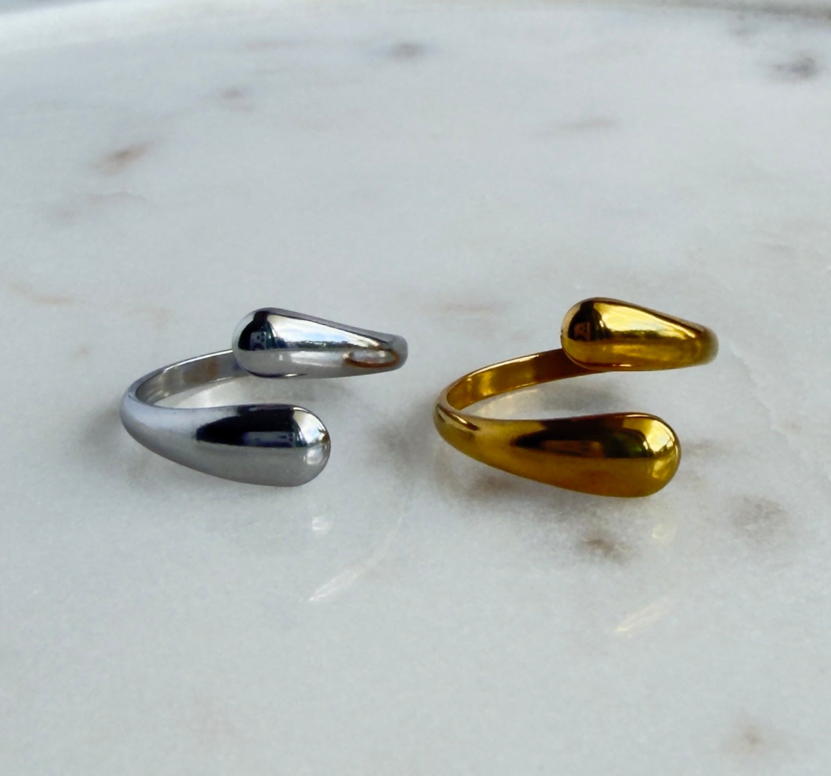 AvaRose Double Curve Ring