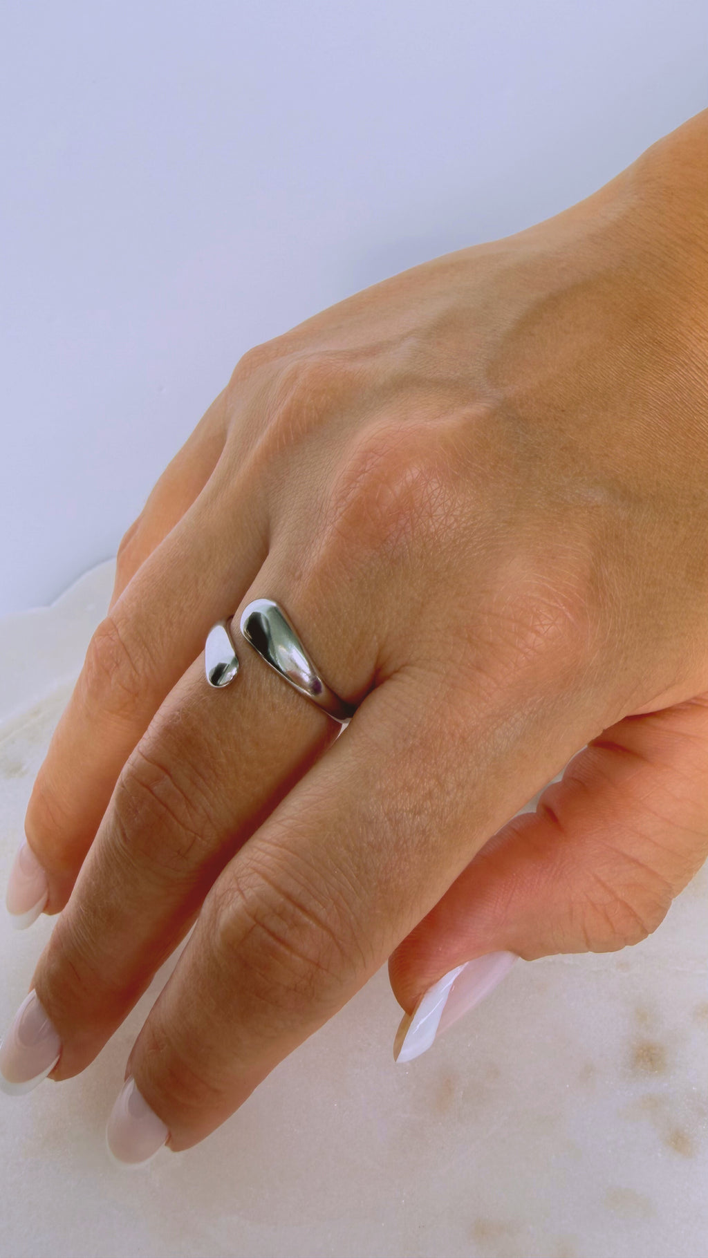 AvaRose Double Curve Ring