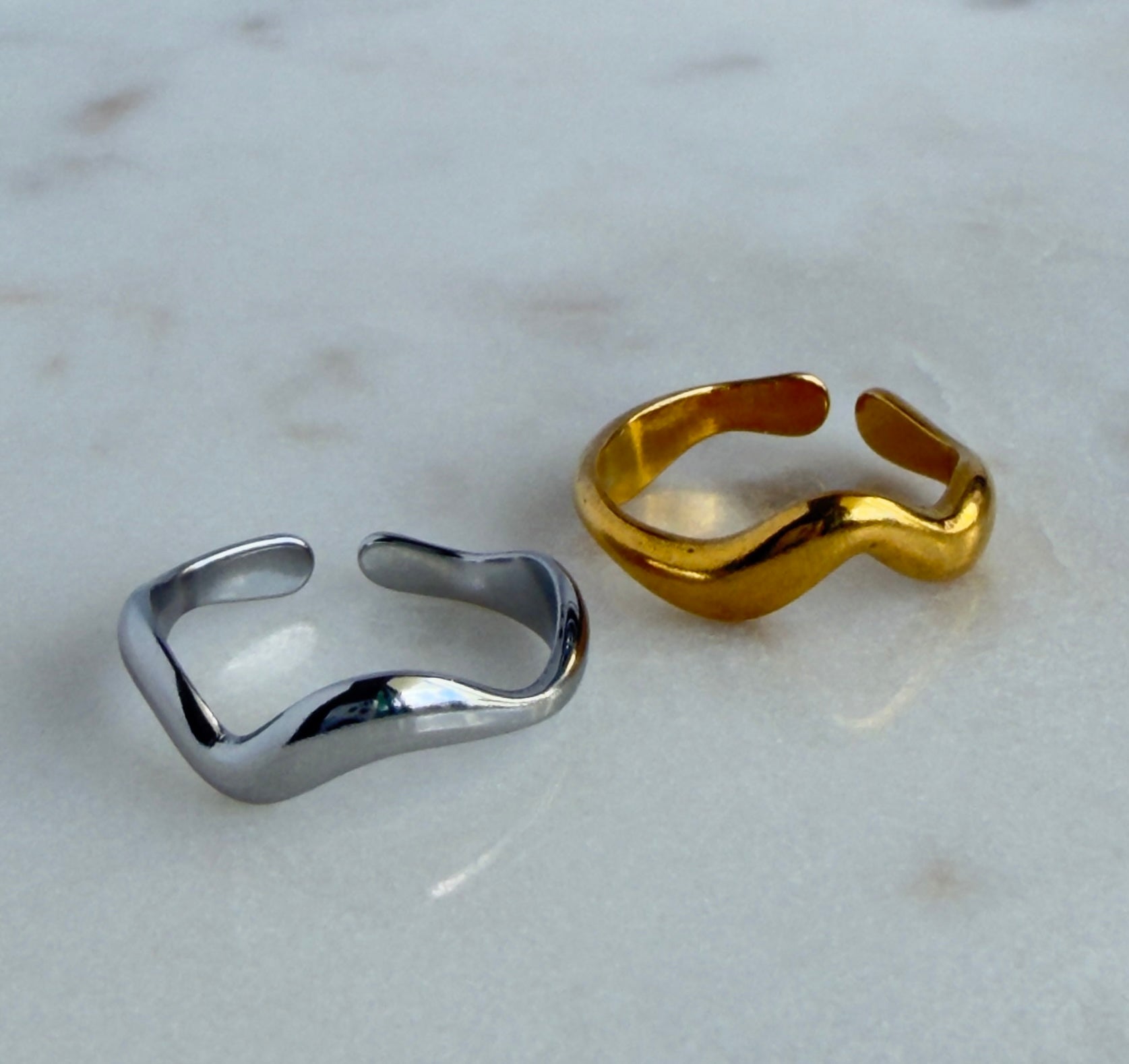 AvaRose Wave Adjustable Ring