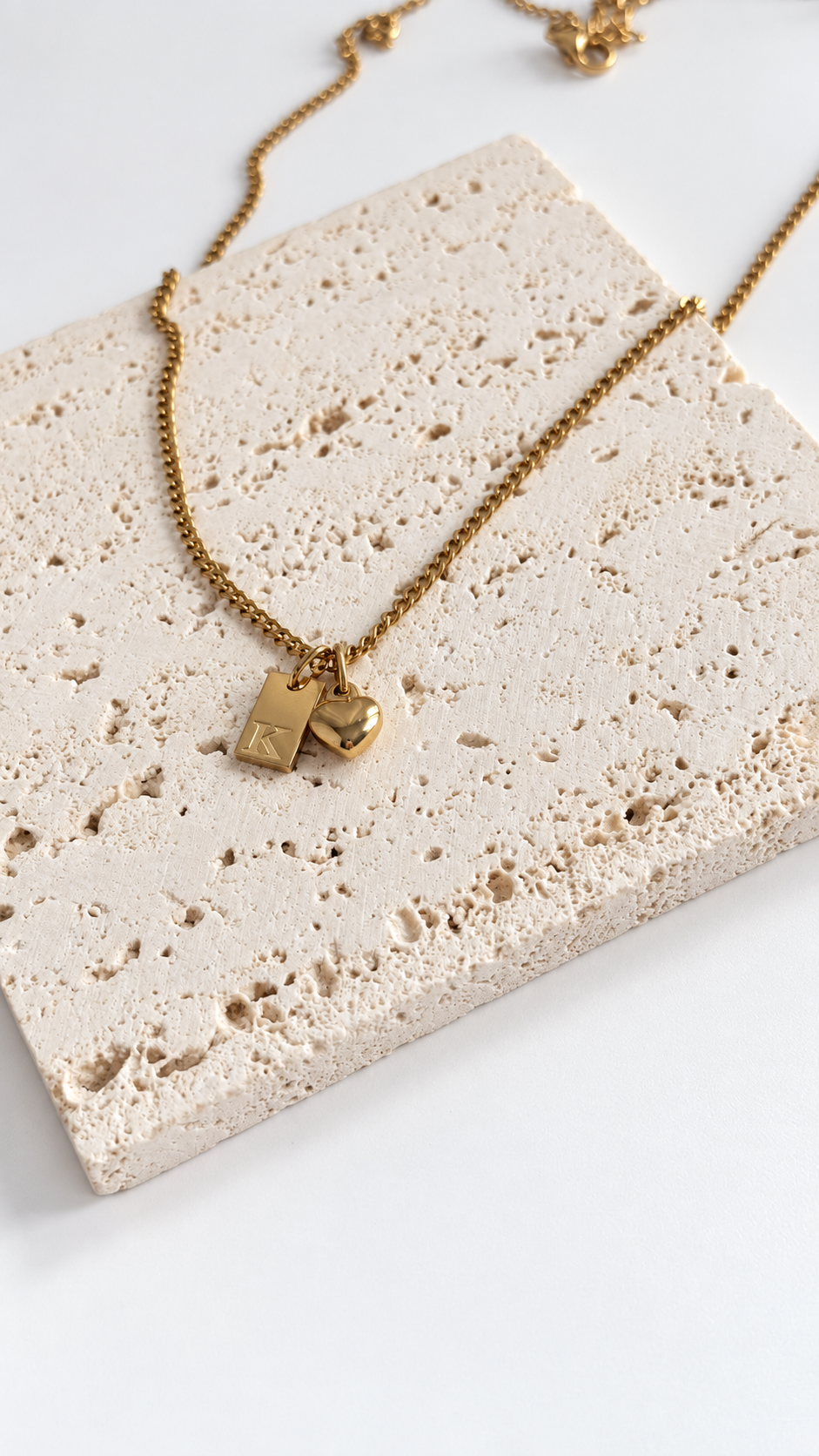 AvaRose Personalized Initial & Heart Necklace