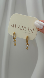 AvaRose Sparkle Drop Hoops