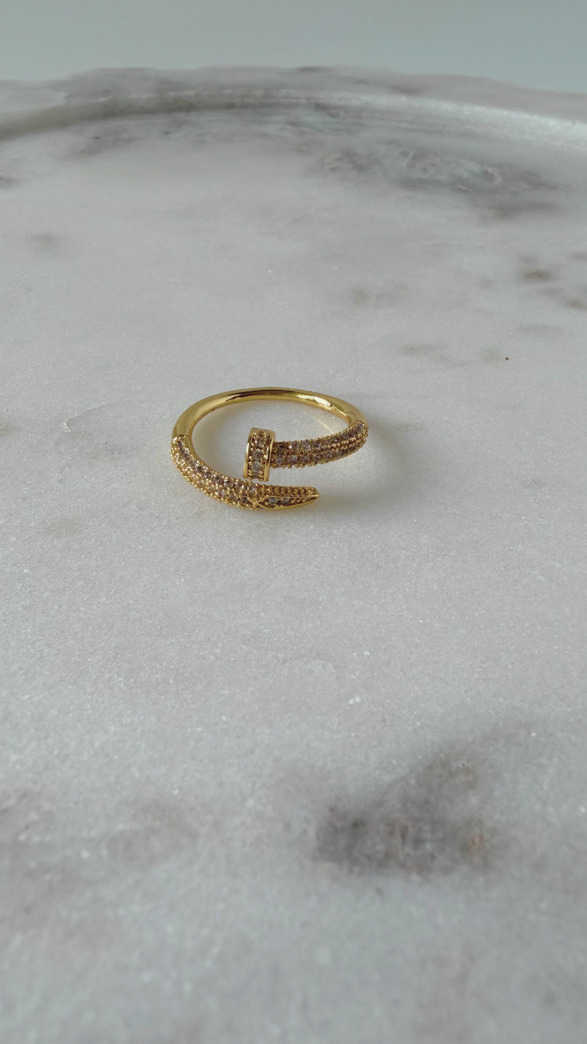 AvaRose Sparkle Curve Ring