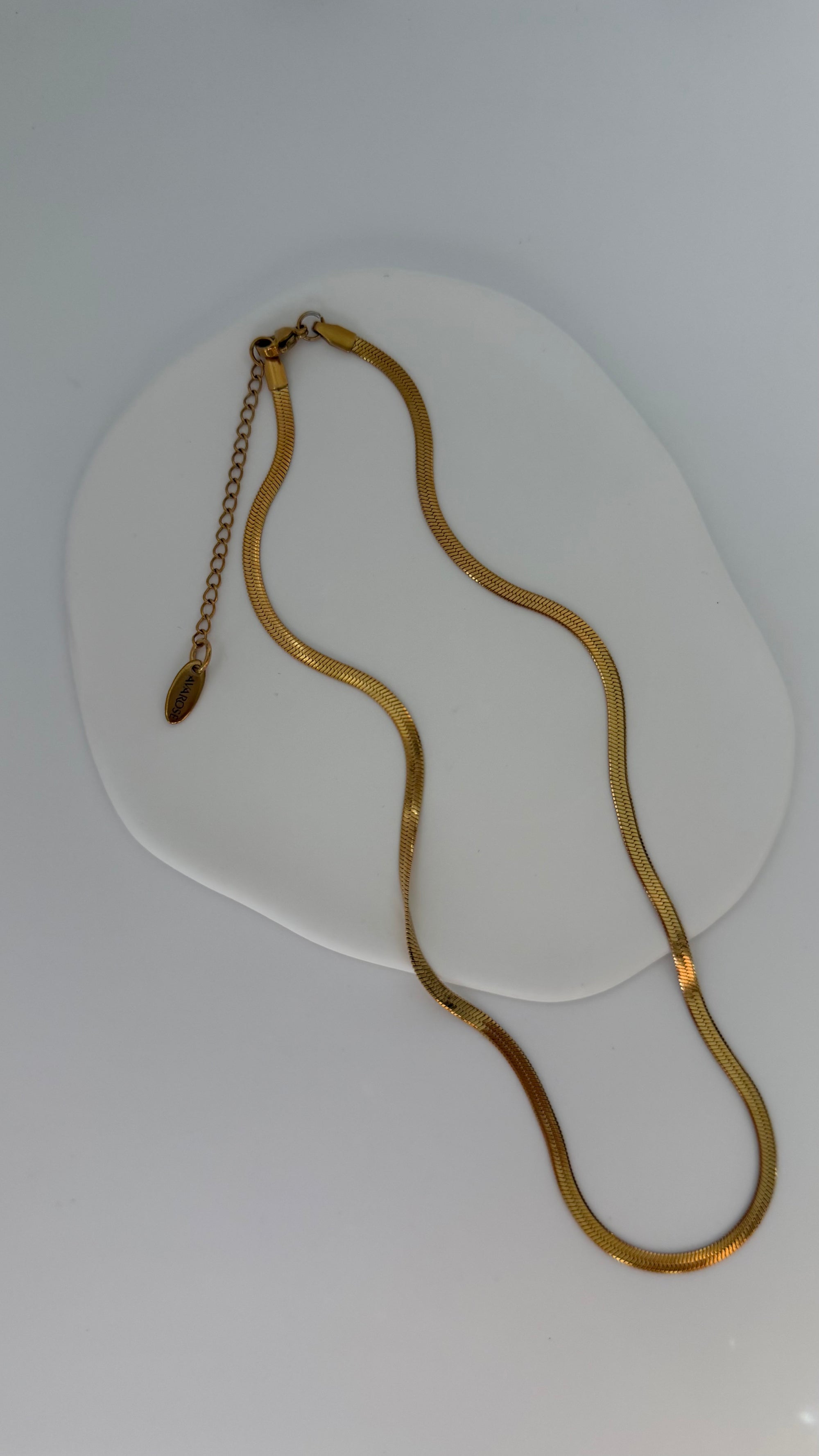 AvaRose Gold Flat Snake Chain