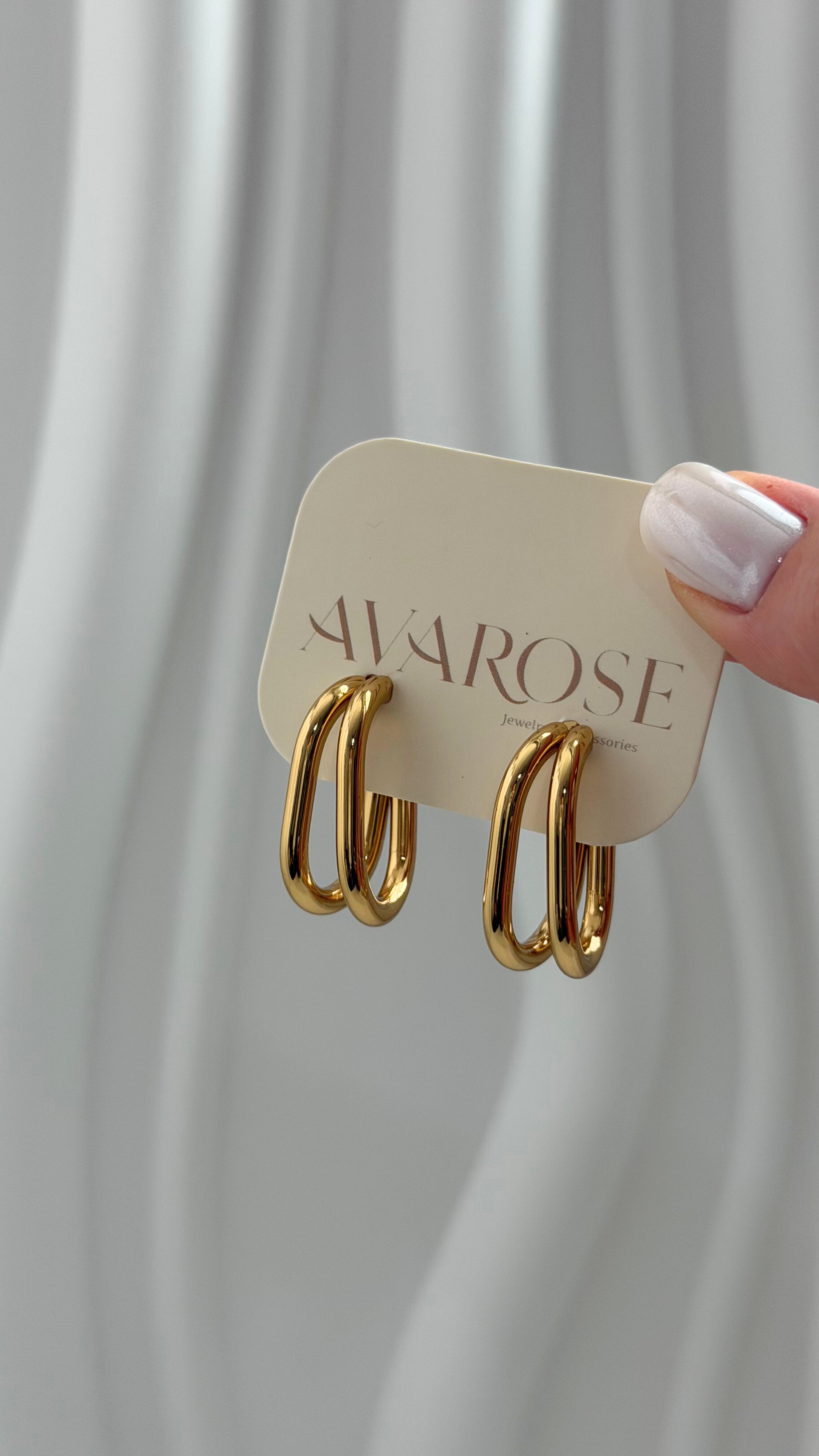 AvaRose Double Oval Hoops